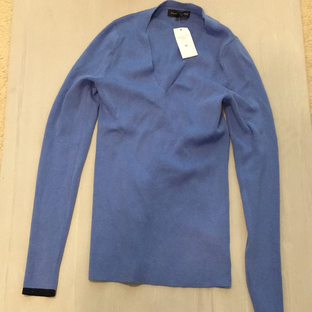 Banana Republic V Neck Sweater with Silk